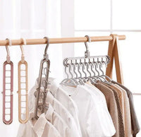 Multi-Hole Space Saving Magic Hanger – 9-Hole Folding Closet Organizer (Set of 1)