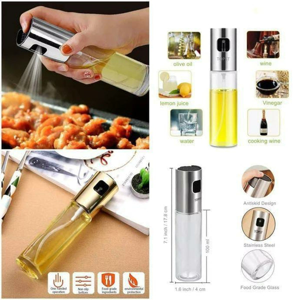 Olive Oil Sprayer Bottle for Cooking – Glass Oil Mister Spray Dispenser (100ml)